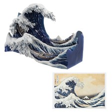 BANDAI Ichiban Kuji Katsushika Hokusai Last One Prize Great Wave Diorama w/Card picture