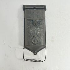 Standard No. 2 Antique Cast Iron Mail Box Early Ornate w/Peephole - Vintage picture