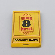 Vintage Super 8 Motel Matchbook Universal Match Minneapolis Economy Rates Yellow picture