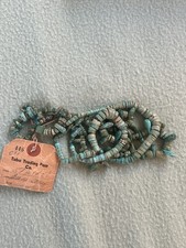 Vintage1951Navajo Turquoise Bead Necklace Tuba TradingPostPawn Tag Signed Arlis picture