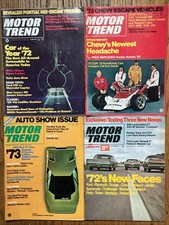 Lot of 4* 70’s Motor Trend Magazines 1971-72 Chevy 73 Chevelle Trans-am Firebird picture