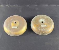 Vintage 8” Bell Brass Fire School Alarm Steampunk Boxing Trolley Maritime 3 Lot picture