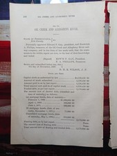 ☆ 1869 Pennsylvania Train Report OIL CREEK & ALLEGHENY RIVER RAILROAD Corry PA picture