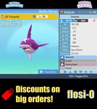 6IV Shiny Sharpedo Pokemon Brilliant Diamond and Shining Pearl picture
