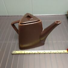 Designpac Teapot: Triangular Brown Tea Pot, Stoneware Art Deco Style Pre-owned  picture