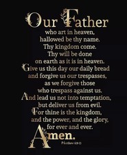 THE LORDS PRAYER 8.5X11 PHOTO GOD FATHER SON JESUS CHRIST HEAVEN ANGEL POSTER picture