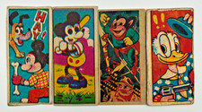 Japanese Vintage Menko Cards Lot 4 - Disney Mickey Mouse Japan picture