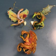 2006 Ashton Drake Galleries Set Of  3 Dragons of the Crystal Cave Ornaments picture