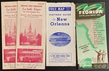 1950s La Salle Tours New Orleans 2 Tourist Folders & Greyhopund Florida Tours picture