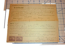 1901 Weeping Water Nebraska Mortgage Release Tighe 1898 Battleship Stamps Cass C picture