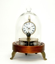 Vintage Mystery Briggs Rotary Conical Pendulum Glass Dome Flying Ball Clock picture