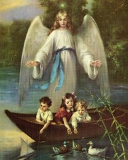 Catholic print picture-  GUARDIAN ANGEL 76  -   8