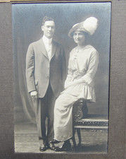 LARGE antique VICTORIAN cdv photograph MAN WOMEN well dressed HIGH SOCIETY  picture
