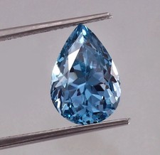 Blue Certified 50 Ct+ Natural Aquamarine Brazilian Pear Shape Loose Gemstone picture