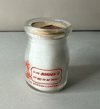 Vintage Borden’s Dairy Advertising Miniature Milk Cream Bottle Elsie the Cow #2 picture