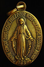 Mary Miraculous Brass Tone Medal Religious Holy Catholic picture