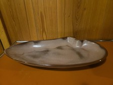 Vintage MCM FRANKOMA Pottery 4P Lazy Bones Free Form Brown Dish Ashtray 9
