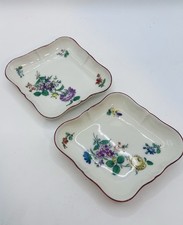Set/2 Vintage Augarten Wien Vienna Trinket Candy Dish #5980 Biedermeier Bouquet picture