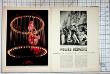 Folies Bergere Paris Magazine Article Vintage 1930s Showgirls Stage Sets picture