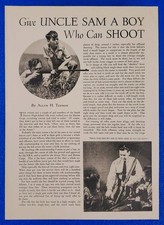 1940s Give Uncle Sam A Boy Who Can Shoot Vintage WWII American Rifleman Article picture