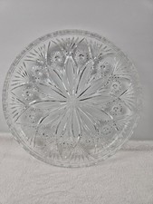 IRENA Lead Crystal Raised Edge Serving Platter  picture