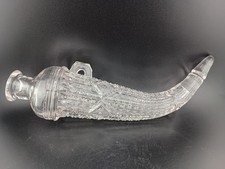 ANTIQUE FOUST DISTILLERY HORN OF PLENTY GLASS WHISKEY FLASK GLEN ROCK PA 10