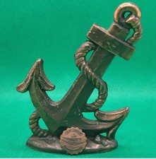 Vintage 1930s Brass Anchor Miniature Statue Columbus OH State Capital Souvenir picture