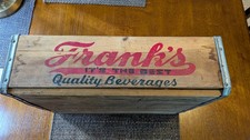 Vintage '78 Frank’s Quality Beverages Wood Soda Pop Shipping Crate Box Philly PA picture