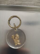Vintage Collectables BIG BOY Restaurant Clear And Gold Key Chain picture