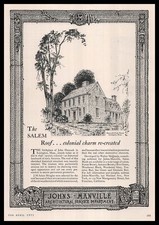 1931 Salem Roof Lexington Mass John Hancock Clark Home Johns Manville Print Ad picture