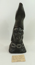 Steatite Soapstone Inuit Carving Eagle & Wolf Headdress 11