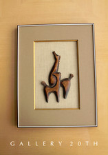 VINTAGE HAGENAUER TEAK HORSE SCULPTURE WALL ART MID CENTURY ORIG BOHO DANISH picture