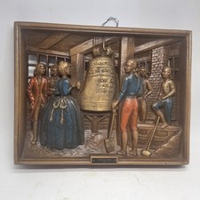 Burwood Liberty Bell Plaque #7162 Made is USA Vintage picture