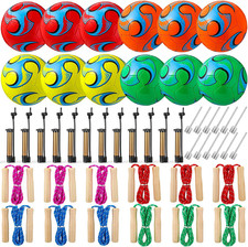 12 Sets Operation Christmas Deflated Soccer Ball Bulk with Pump Jump Rope, Bulk picture