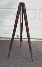 Antique Vintage Wooden Surveyor's Tripod Brass Hardware 52