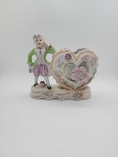 Victorian Boy With Heart Shaped Planter Vase picture