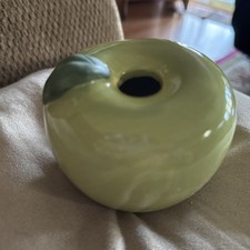 Ceramic Green Apple Shaped Unique Flower Vase picture