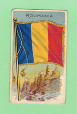 1909-1911 T59 FLAGS OF ALL NATIONS - RECRUIT LITTLE CIGARS TOBACCO - ROUMANIA picture