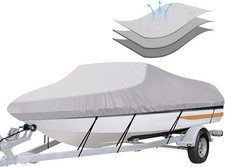 iCOVER Trailerable Boat Cover- 17'-19' Heavy Duty Waterproof Tarp Covers with picture