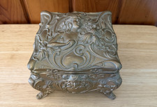 Antique Jennings Brothers #494 Art Nouveau Vanity Lady Jewelry Casket picture