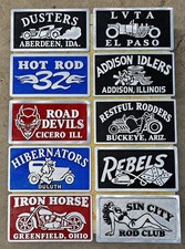Car Club Plaques  Lot Of 10 picture
