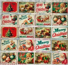 20- Vintage Inspired Classic Christmas Pin Up Postcards - 4x6 Décor & Crafts picture