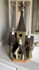 Beautiful Vintage Victorian Wooden Birdcage/Bird House, Cage, Mansion - 19”x 10” picture