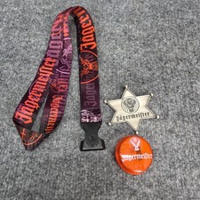 Jägermeister novelty metal sherrifs badge RARE Lot Pin Necklace Bartender picture