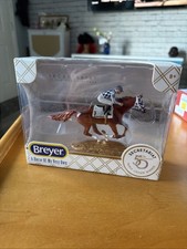 Breyer Secretariat 50th Anniversary Figurine with Jockey Stablemates 97450.NIB picture