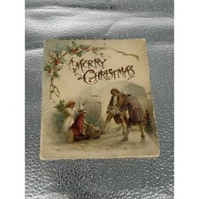Ernest Nister Yule Log Holly Christmas Booklet No 893 Antique 1890 picture