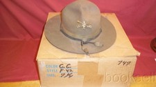 ORIGINAL AND RARE 1900S STETSON M1911 4TH CAVALRY M TROOP OFFICERS CAMPAIGN HAT picture