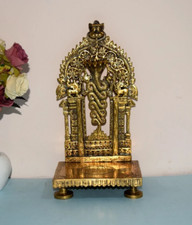 Religious Deity Temple Chowki Brass Yali Snake Throne Spiritual Decoration RD304 picture
