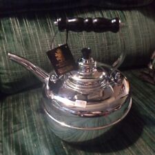 Simplex  Newey & Bloomer Chrome Copper Whistling Tea Kettle Made In England NEW picture