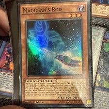 Yu-Gi-Oh Magician's Rod 1st Edition Super Rare MP17 LP picture